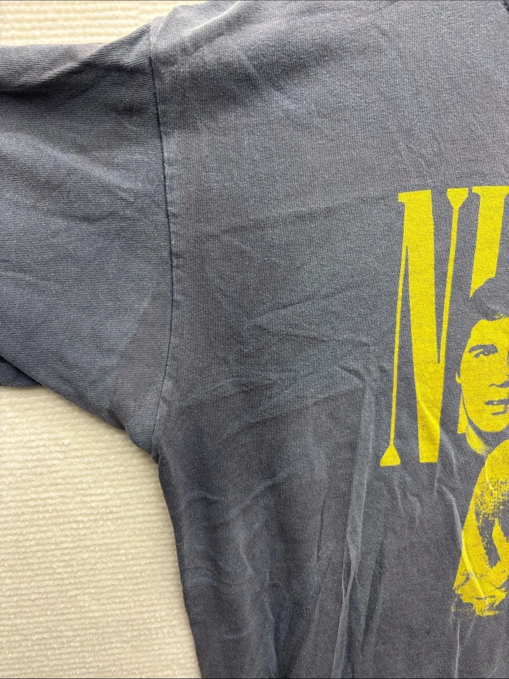 NIRVANA Short Sleeve Graphic Tee in Charcoal with Yellow Print large - Picture 6 of 9